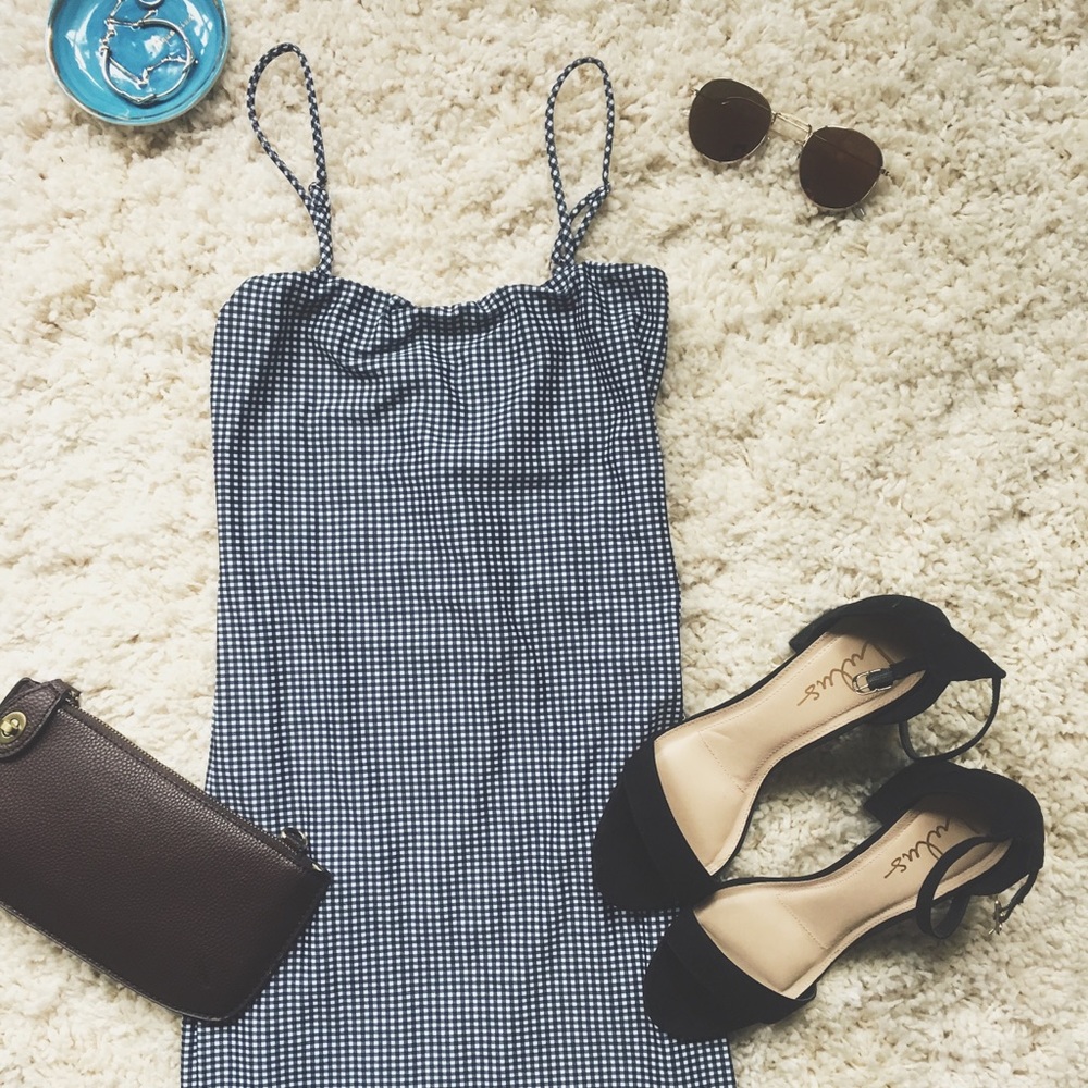 🌸Gingham Bodycon Dress